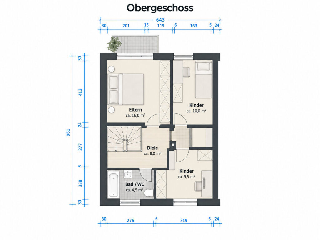 Grundriss Obergeschoss