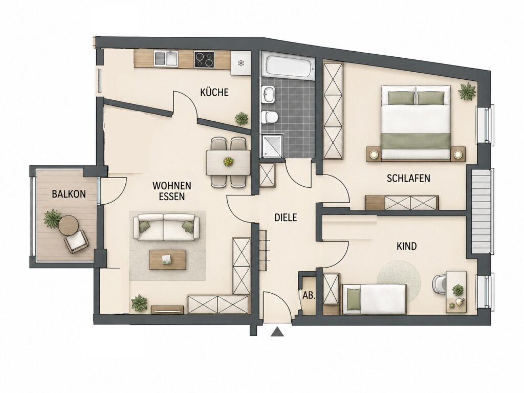 Grundriss Wohnung