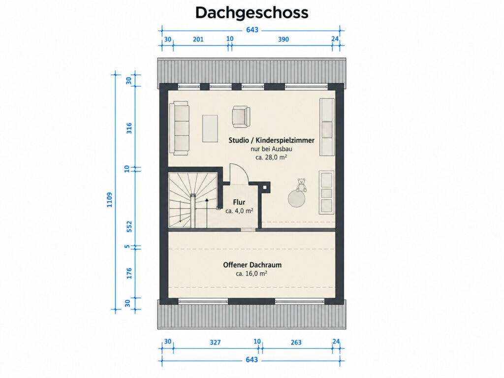 Grundriss Dachgeschoss